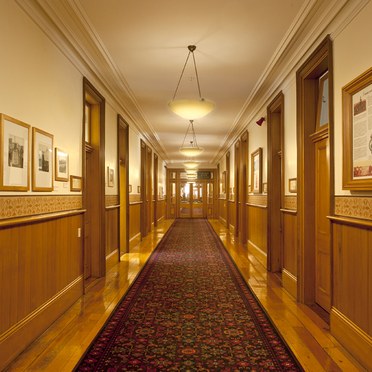 Wooden hallway Government Building